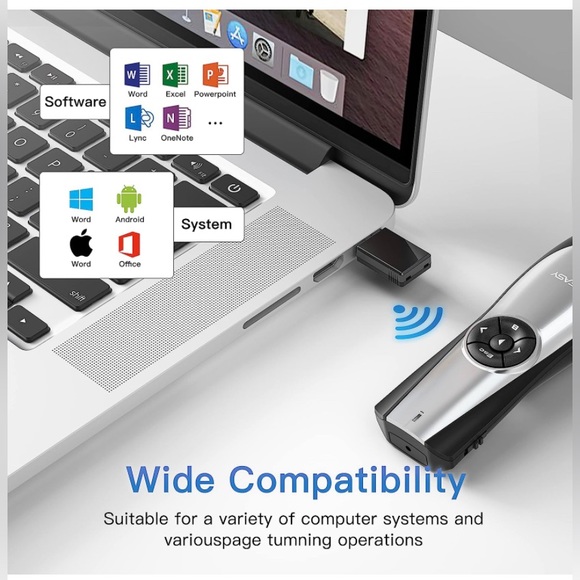 ByEasy 2.4GHz Laser Wireless Presenter Black/Gray NWOT - Picture 11 of 12